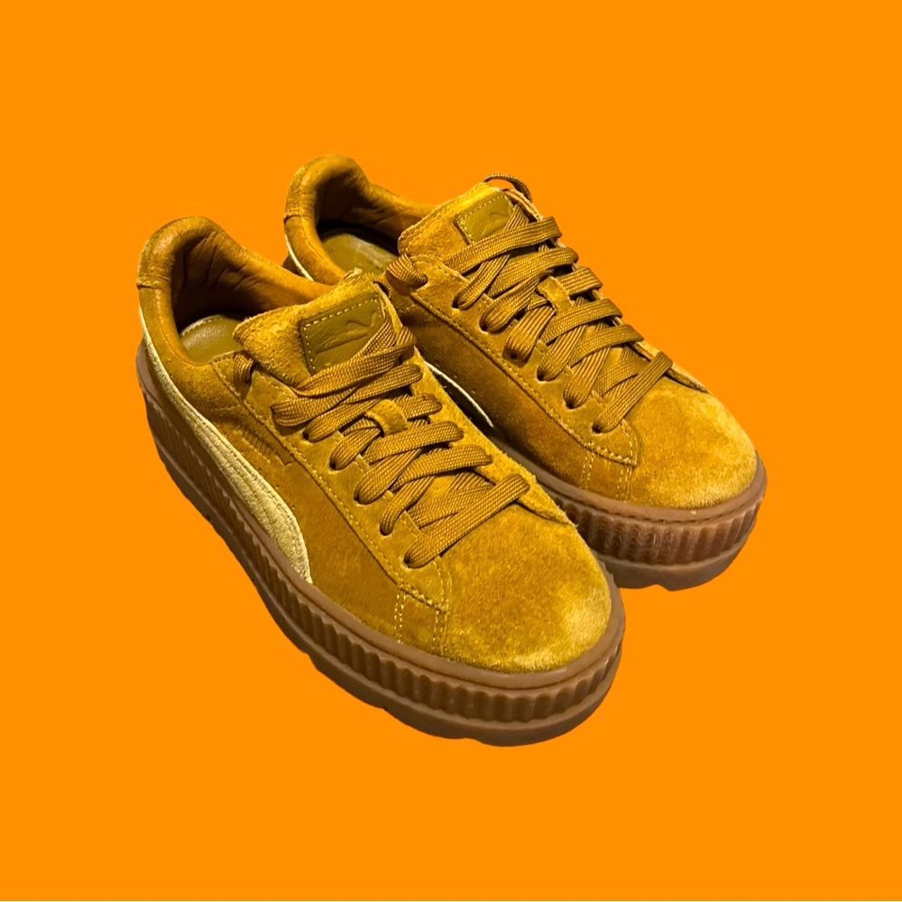 Puma Fenty Rihanna Oatmeal Suede Creeper Sneakers Shoes Women 7